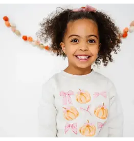 Sweet Wink- Coquette Pumpkin Sweatshirt