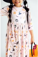 Mila & Rose Mila & Rose- Hey Boo 3/4 Sleeve Pocket Twirl Dress