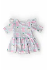 Mila & Rose Mila & Rose- Pumpkin Picnic 3/4 Sleeve Twirl Dress Bodysuit