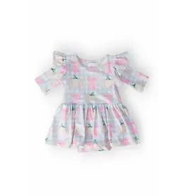 Mila & Rose Mila & Rose- Pumpkin Picnic 3/4 Sleeve Twirl Dress Bodysuit