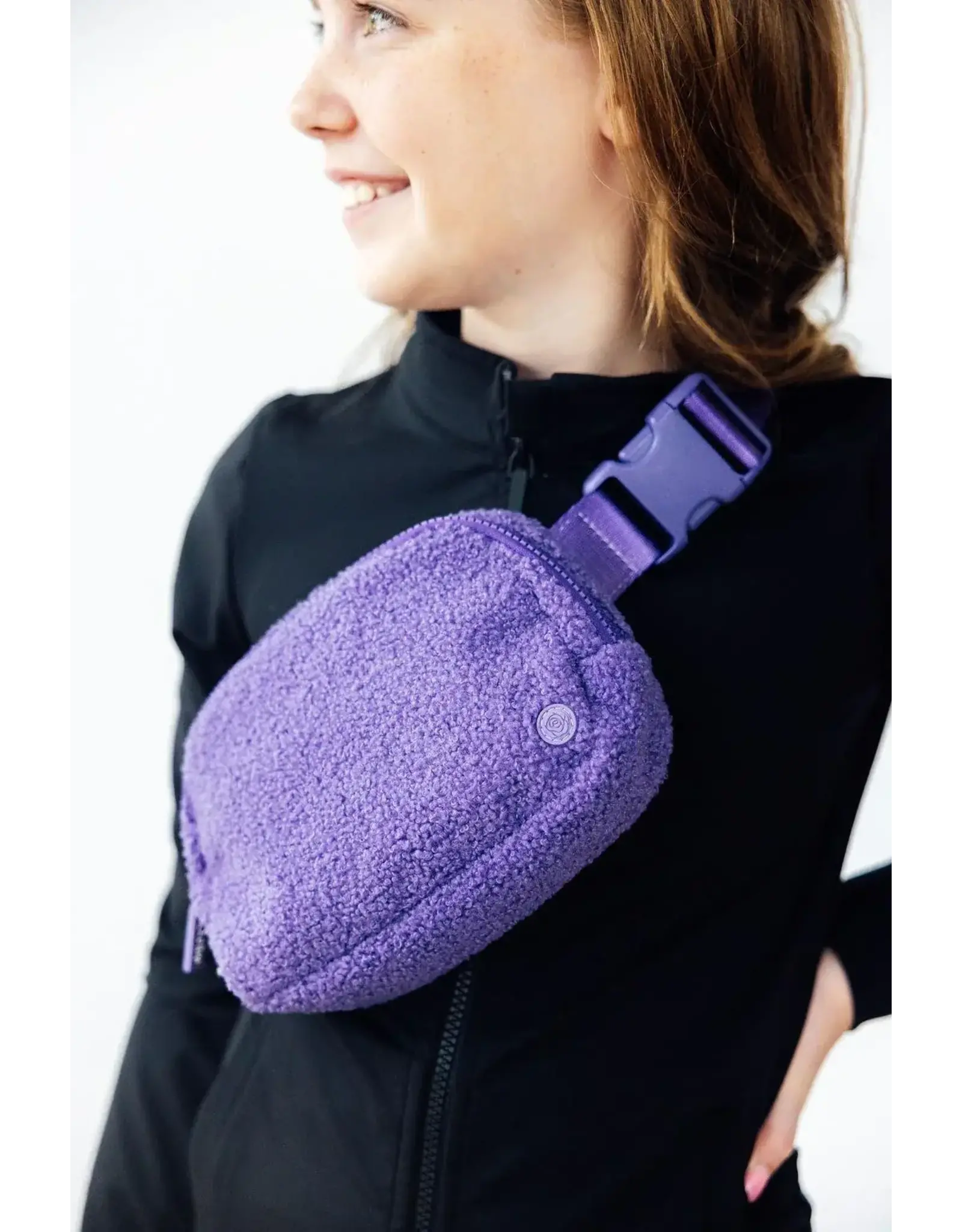 Mila & Rose Mila & Rose- Purple Fleece Belt Bag