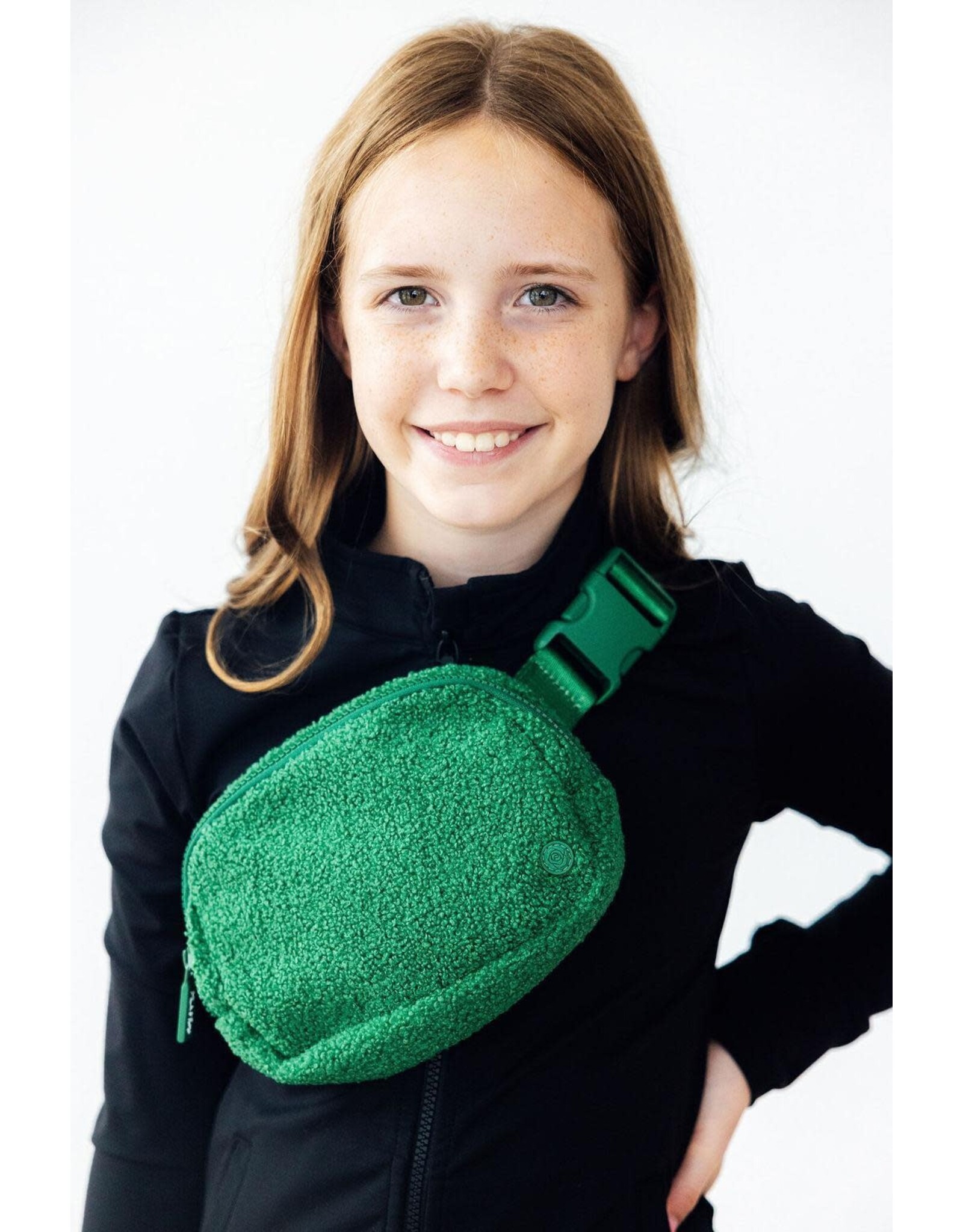 Mila & Rose Mila & Rose- Green Fleece Belt Bag