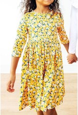 Mila & Rose Mila & Rose- Fall Floral 3/4 Sleeve Pocket Twirl Dress