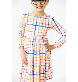 Mila & Rose Mila & Rose- Plaid About You L/S Pocket Twirl Dress