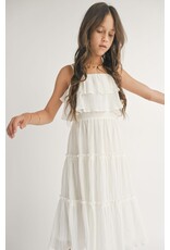 Sadie & Sage Sadie & Sage- Main Squeeze White Ruffle Tier Dress