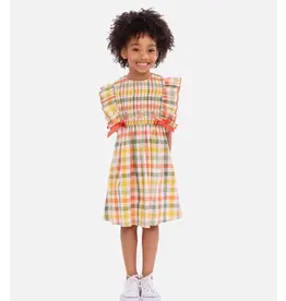 Bonnie  Jean Bonnie Jean- Harvest Smocked Plaid Dress