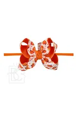 Beyond Creations Beyond Creations- 4.5" Orange Pumpkin Layered Knot Bow on 1/4 HB