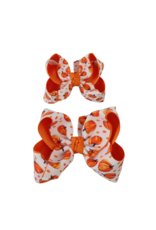 Beyond Creations Beyond Creations- Orange Pumpkin Layered Knot Bow