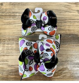 Beyond Creations Beyond Creations- Black/Halloween Circles Layered Bow