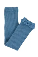Ruffle Butts Ruffle Butts - Countryside Blue Rib Footless Ruffle Tights