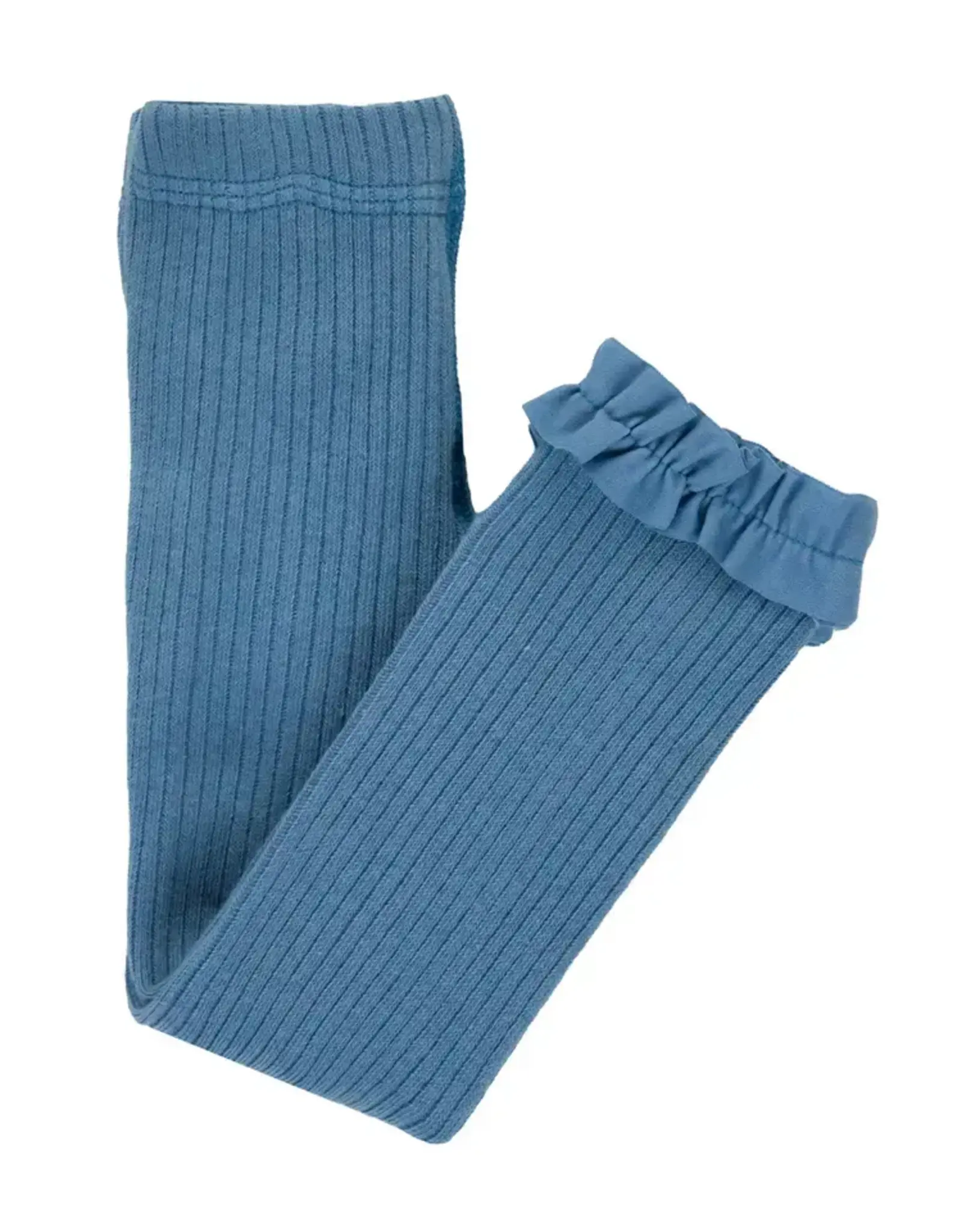 Ruffle Butts Ruffle Butts - Countryside Blue Rib Footless Ruffle Tights