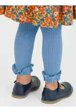 Ruffle Butts Ruffle Butts - Countryside Blue Rib Footless Ruffle Tights