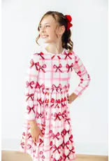 Mila & Rose Mila & Rose- Bow La La L/S Pocket Twirl Dress
