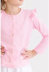 Mila & Rose Mila & Rose- Bubblegum Pink Ruffle Cardigan
