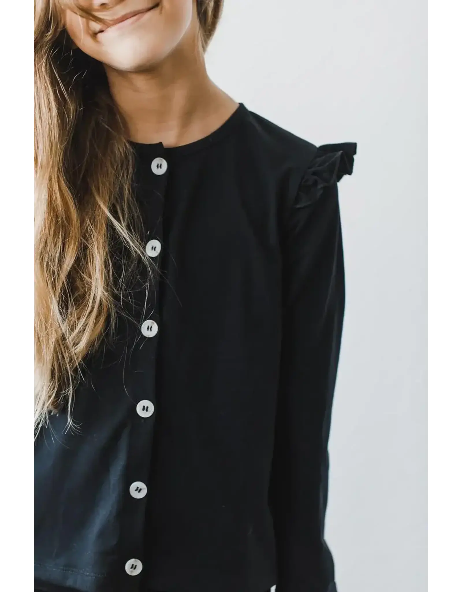 Mila & Rose Mila & Rose- Black Ruffle Cardigan