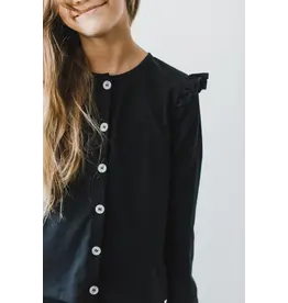 Mila & Rose Mila & Rose- Black Ruffle Cardigan