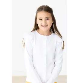 Mila & Rose Mila & Rose- White Ruffle Cardigan