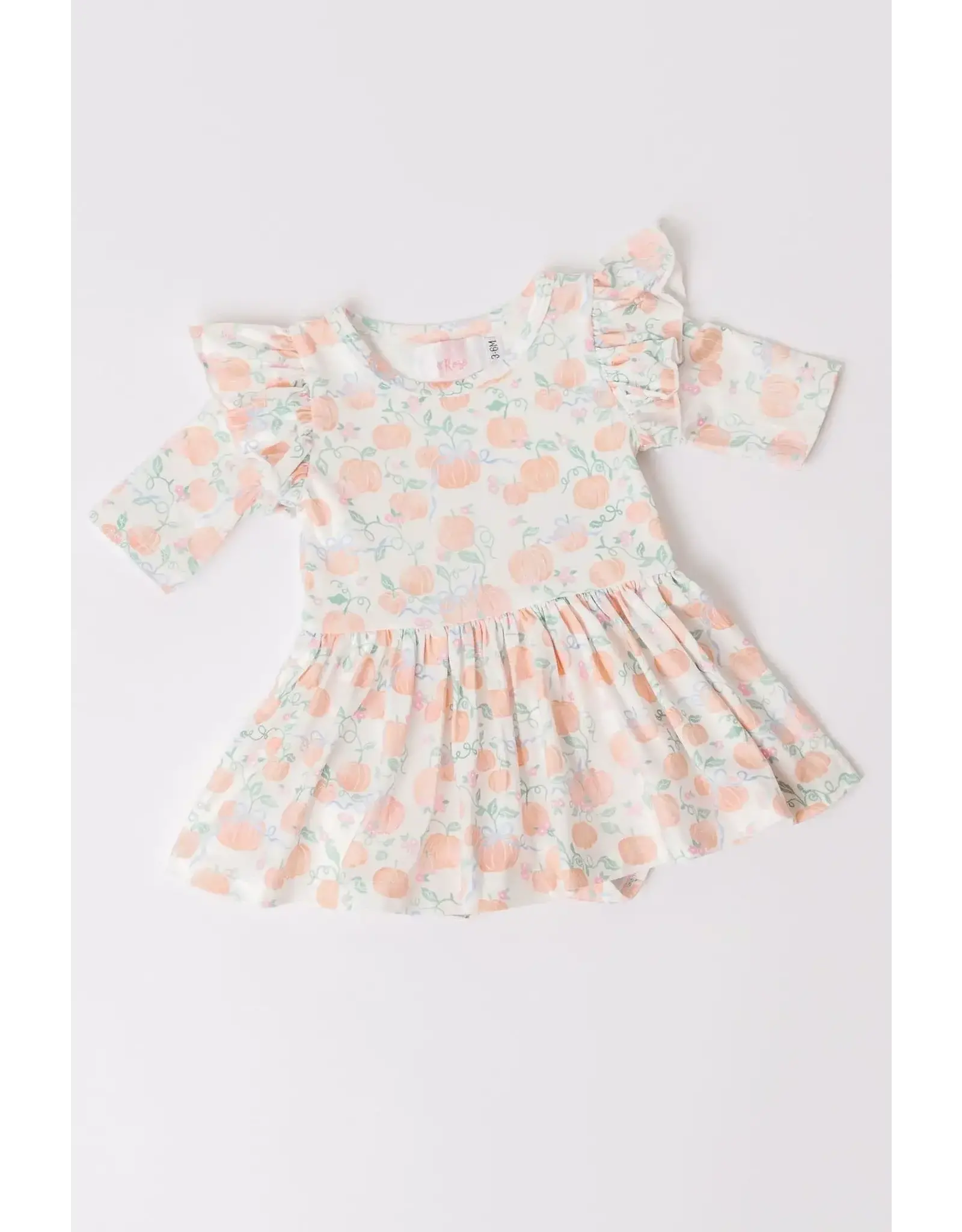 Mila & Rose Mila & Rose- Pretty Pumpkins Twirl Flutter Bodysuit
