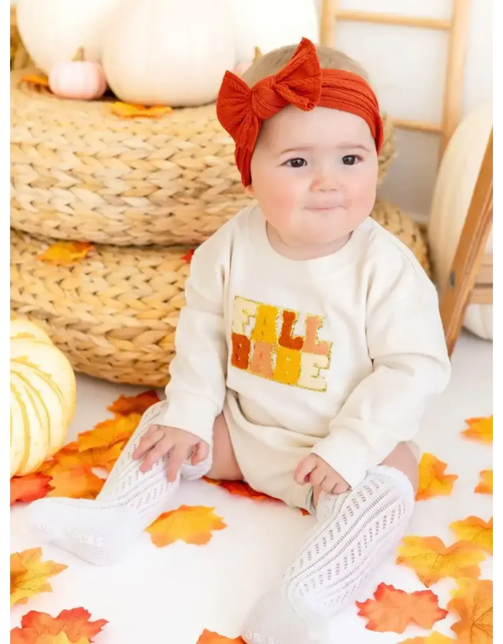 Sweet Wink- Fall Babe Patch L/S Romper
