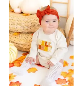 Sweet Wink Sweet Wink- Fall Babe Patch L/S Romper