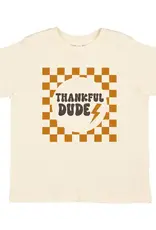 Sweet Wink Sweet Wink- Thankful Dude Checker Thanksgiving  Natural TShirt