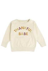 Sweet Wink Sweet Wink- Thankful Babe Natural Sweatshirt