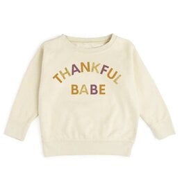 Sweet Wink Sweet Wink- Thankful Babe Natural Sweatshirt