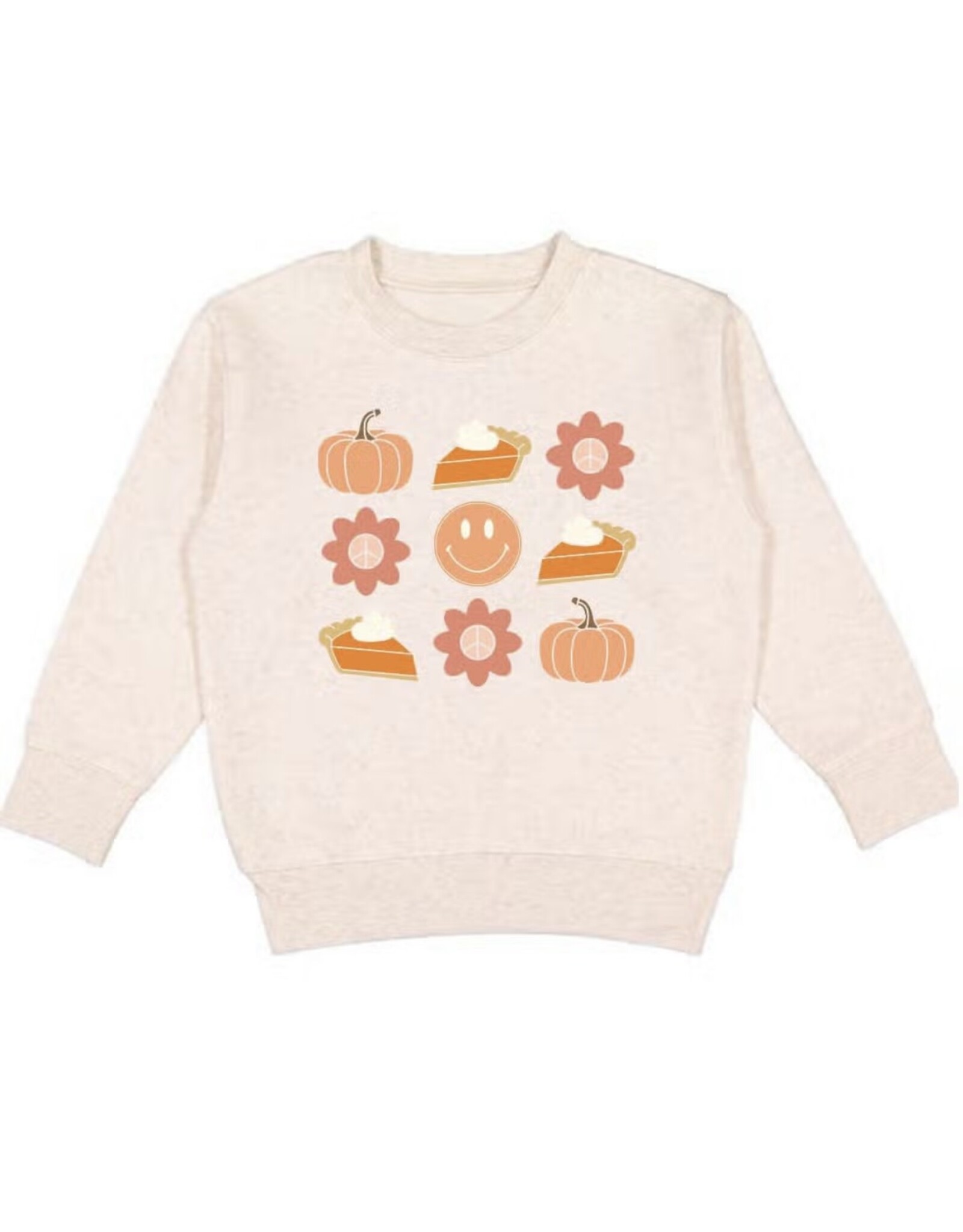 Sweet Wink- Pumpkin Pie Smiley Thanksgiving Sweatshirt
