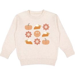 Sweet Wink- Pumpkin Pie Smiley Thanksgiving Sweatshirt
