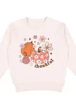 Sweet Wink- Thankful Pumpkin Daisy Natural Sweatshirt