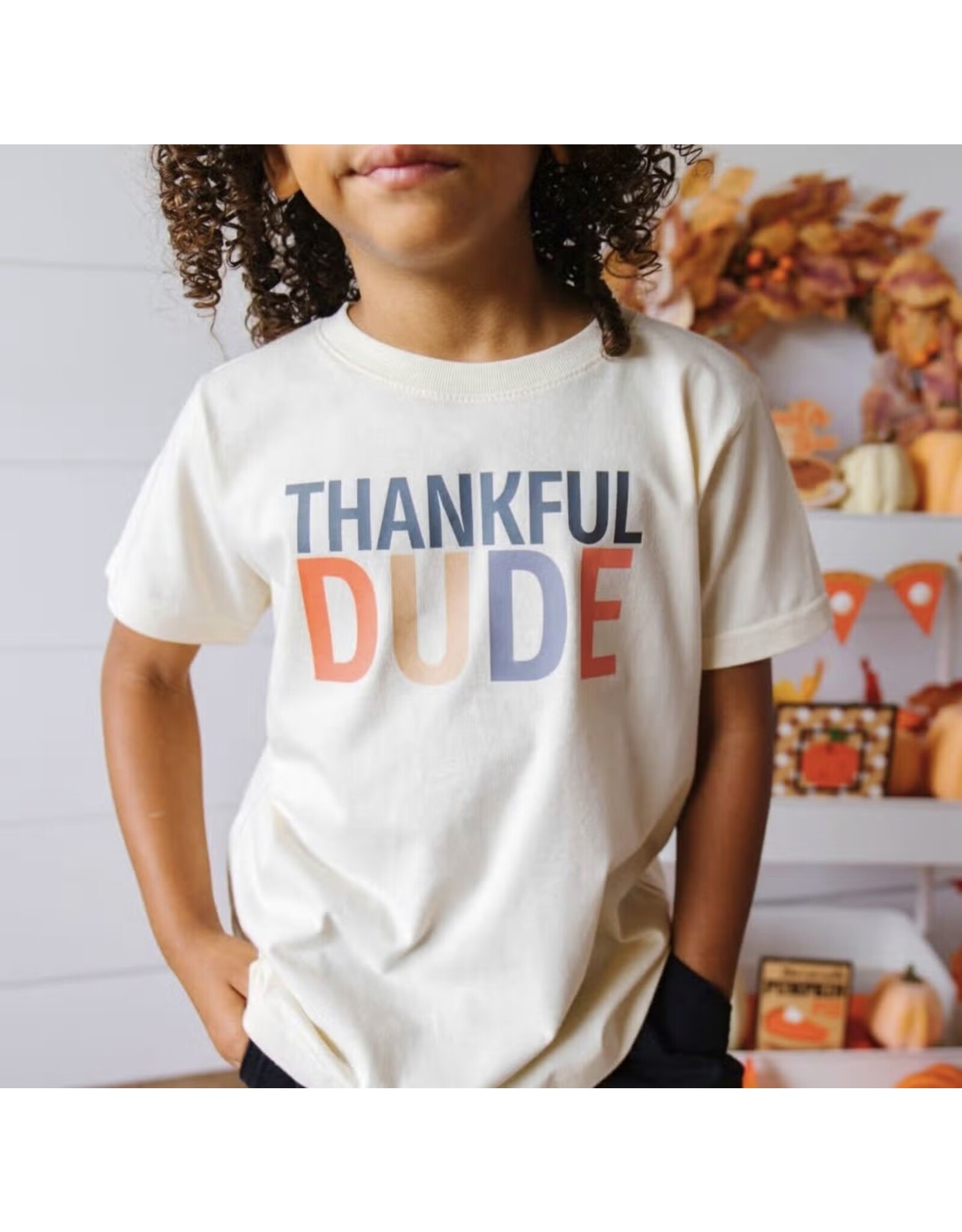 Sweet Wink- Thankful Dude Thanksgiving Natural TShirt