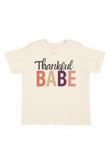 Sweet Wink Sweet Wink- Thankful Babe Thanksgiving Natural TShirt