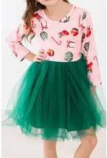 Mila & Rose Mila & Rose- Deck the Halls L/S Tutu Dress
