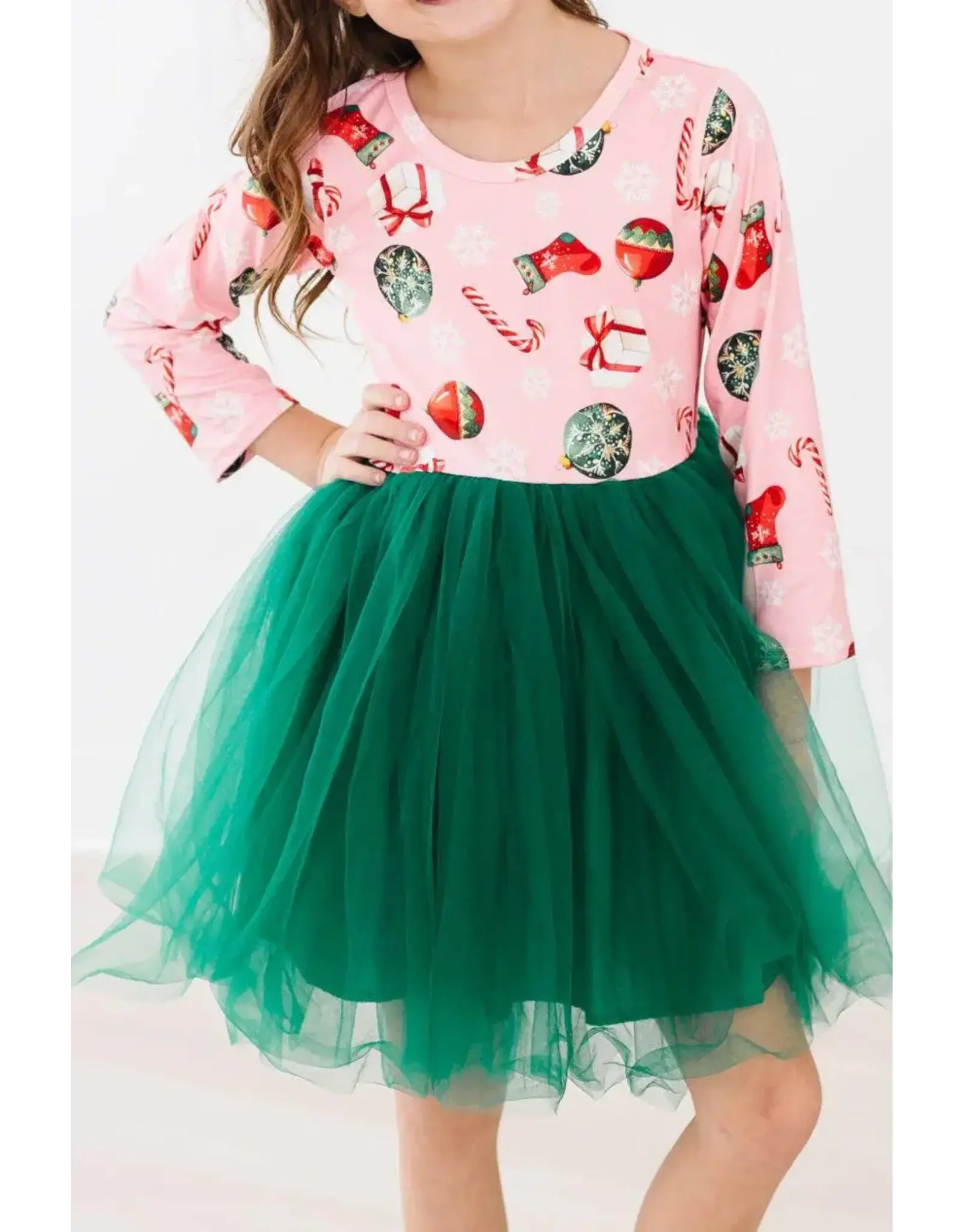 Mila & Rose Mila & Rose- Deck the Halls L/S Tutu Dress