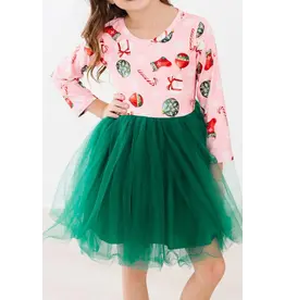 Mila & Rose Mila & Rose- Deck the Halls L/S Tutu Dress