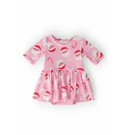 Mila & Rose Mila & Rose- Jingle Bells 3/4 Sleeve Twirl Dress Bodysuit