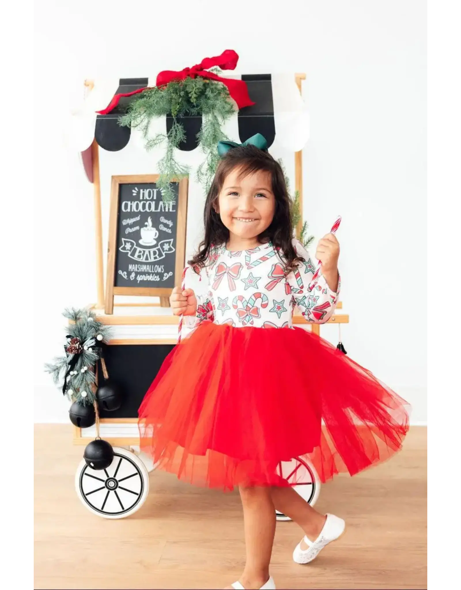 Mila & Rose Mila & Rose- Peppermint Princess L/S Tutu Dress