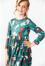 Mila & Rose Mila & Rose- Western Winderland L/S Pocket Twirl Dress