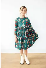 Mila & Rose Mila & Rose- Western Winderland L/S Pocket Twirl Dress