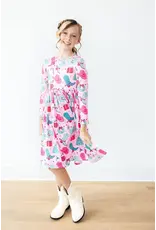 Mila & Rose Mila & Rose- Christmas Cowgirl L/S Pocket Twirl Dress