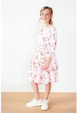 Mila & Rose Mila & Rose- Candy Cane Lane L/S Pocket Twirl Dress