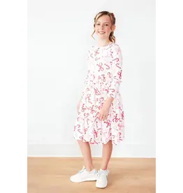 Mila & Rose Mila & Rose- Candy Cane Lane L/S Pocket Twirl Dress