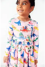 Mila & Rose Mila & Rose- Jingle Saurus L/S Pocket Twirl Dress