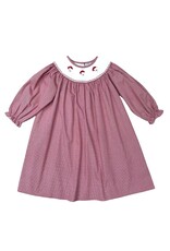 Three Sisters Three Sisters- Santa Smocked L/S Bishop Dress