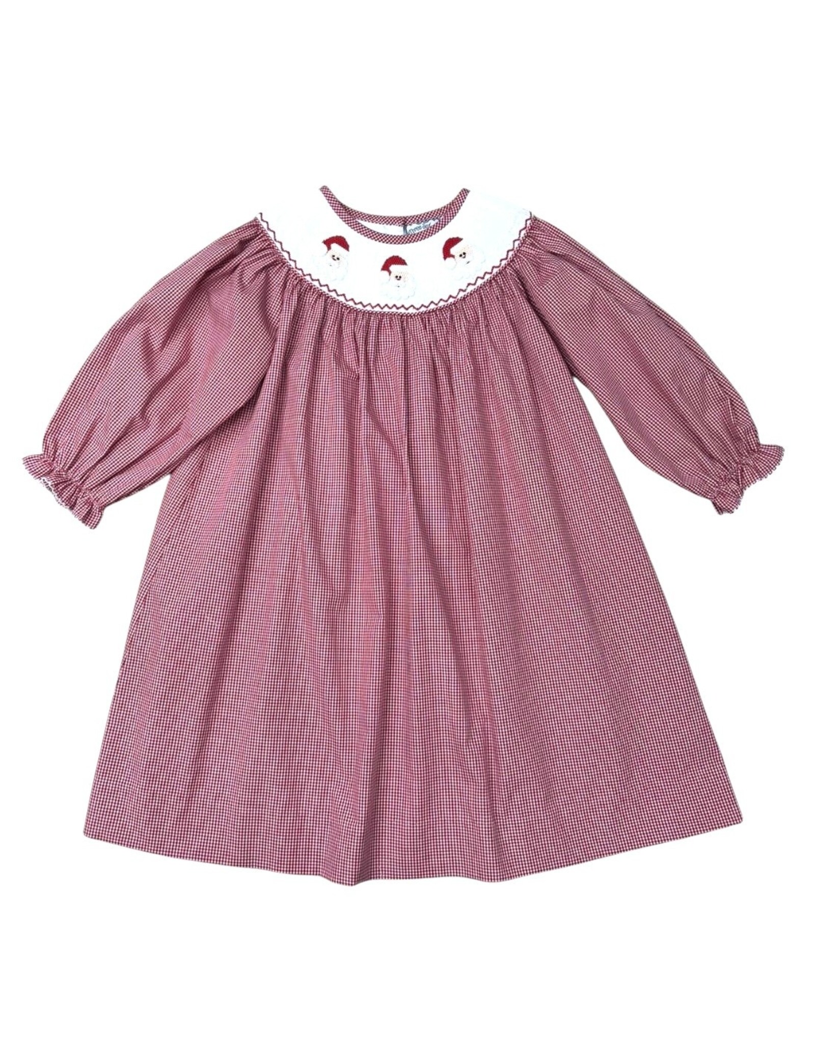 Three Sisters Three Sisters- Santa Smocked L/S Bishop Dress