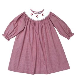 Three Sisters Three Sisters- Santa Smocked L/S Bishop Dress
