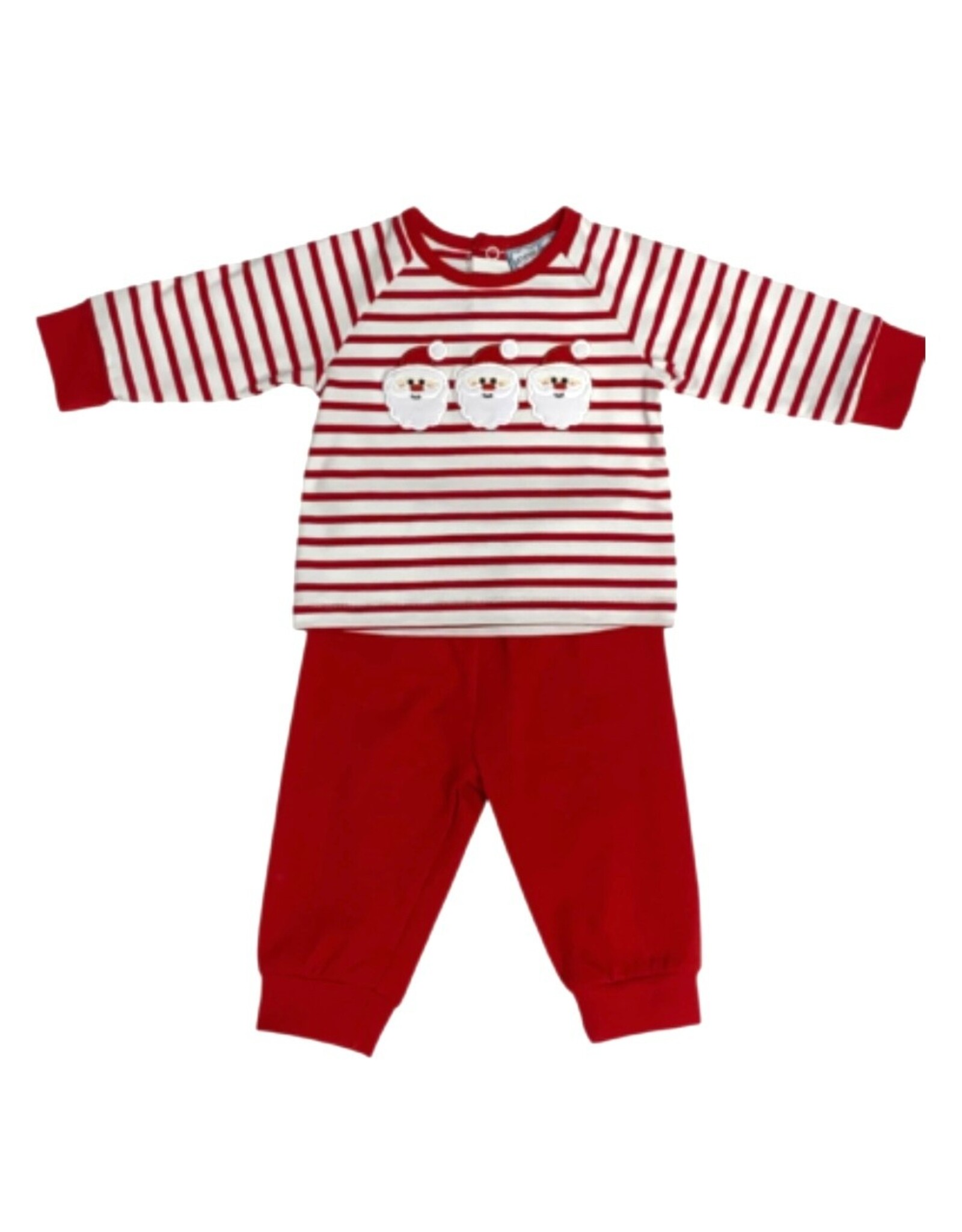 Three Sisters Three Sisters- Santa Applique Boys Jogger Set