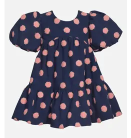 Bonnie  Jean Bonnie Jean- Reece Tufted Polka Dot Dress