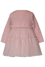 Bonnie  Jean Bonnie Jean- Pink Cable Crossover Dress