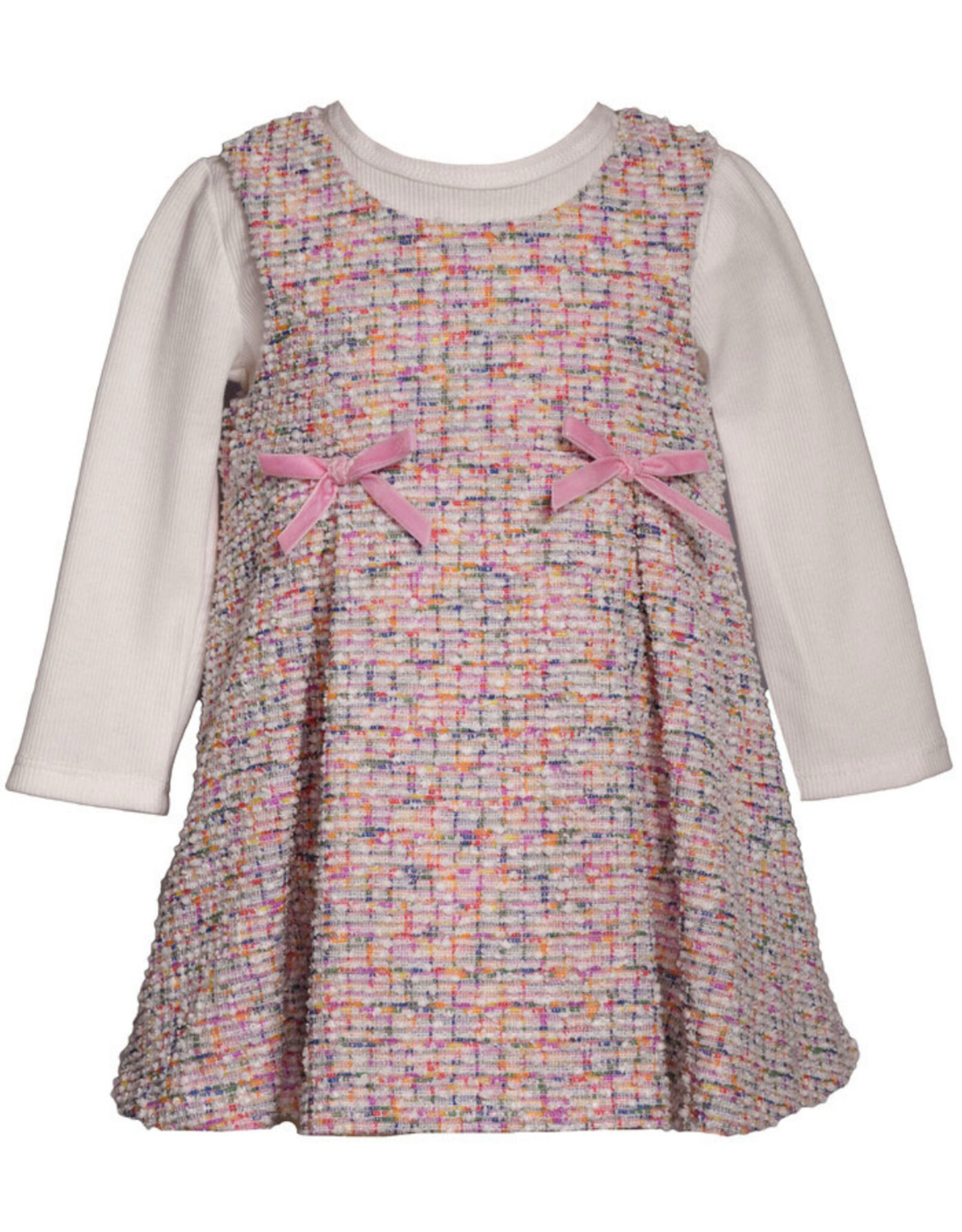 Bonnie  Jean Bonnie Jean- Pink Boucle Jumper Set
